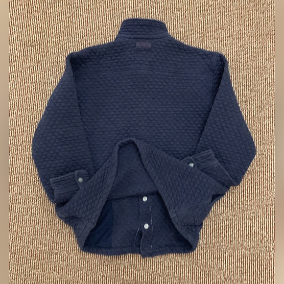 Men’s XL Navy Blue Cotton Blend PENDLETON Quilted Snap Button Shirt Jacket - Picture 7 of 10